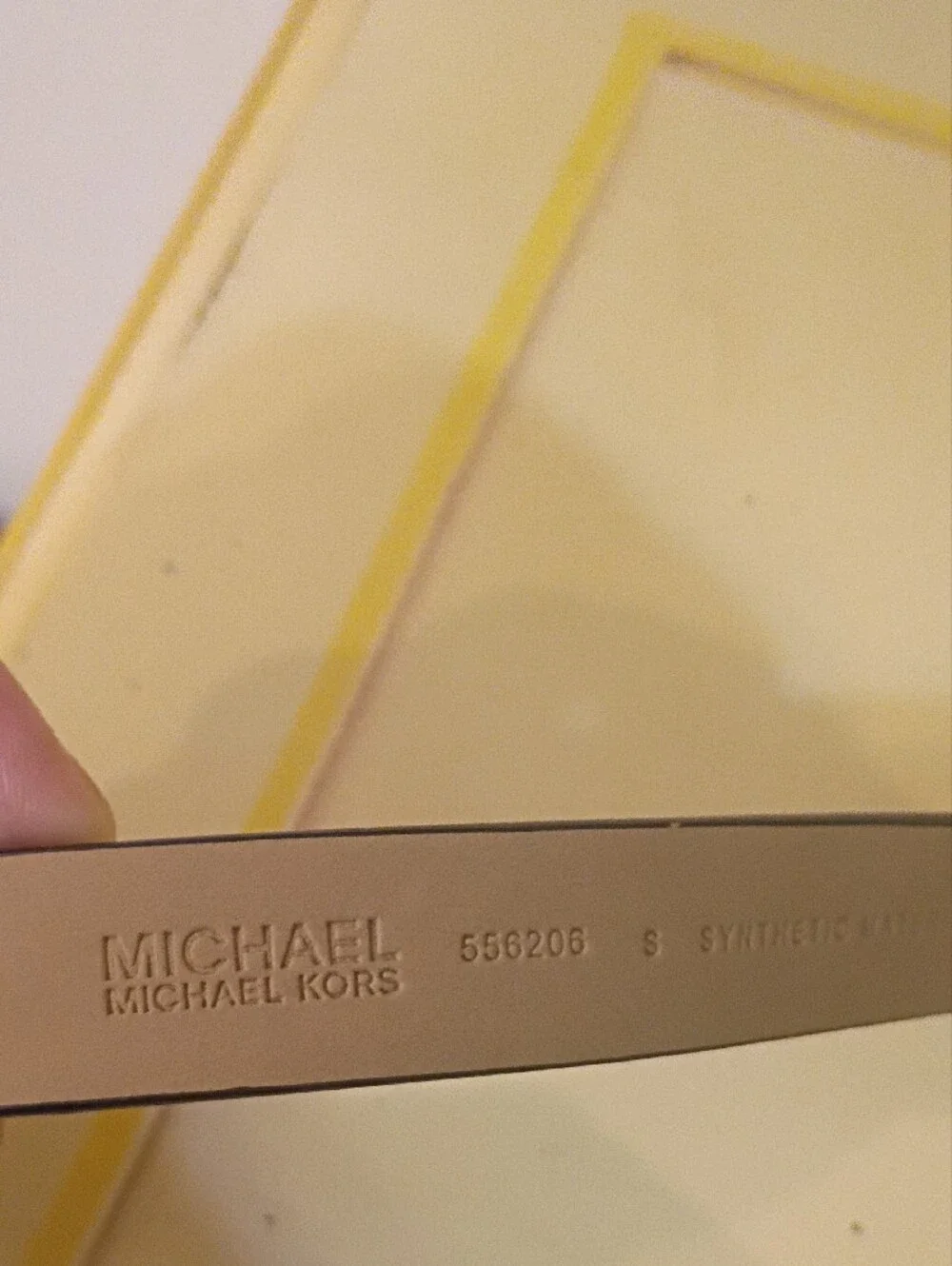 Women's Michael Kors Slim Brown Textured Leather Belt Silver Buckle